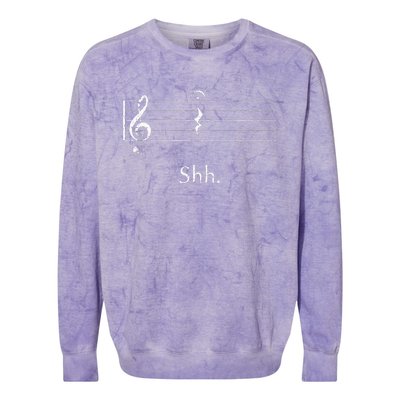 Music Shh Quarter Rest And Fermata Colorblast Crewneck Sweatshirt