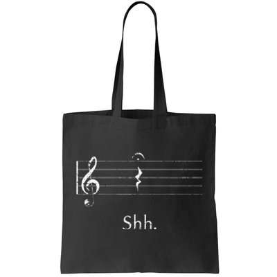 Music Shh Quarter Rest And Fermata Tote Bag