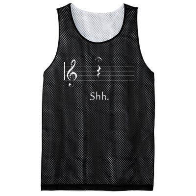 Music Shh Quarter Rest And Fermata Mesh Reversible Basketball Jersey Tank