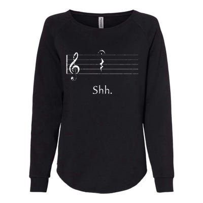 Music Shh Quarter Rest And Fermata Womens California Wash Sweatshirt