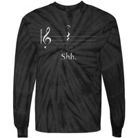 Music Shh Quarter Rest And Fermata Tie-Dye Long Sleeve Shirt