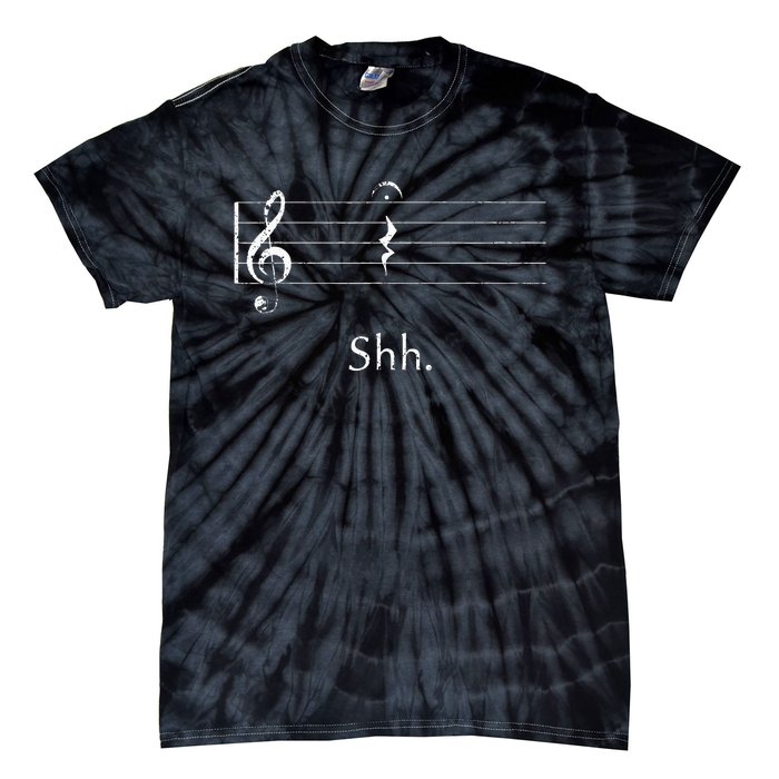 Music Shh Quarter Rest And Fermata Tie-Dye T-Shirt