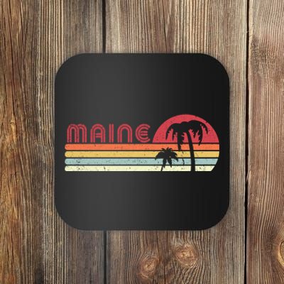 Maine Shirt. Retro Style ME, USA Coaster