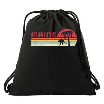 Maine Shirt. Retro Style ME, USA Drawstring Bag