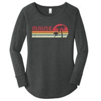 Maine Shirt. Retro Style ME, USA Women's Perfect Tri Tunic Long Sleeve Shirt