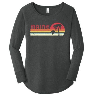 Maine Shirt. Retro Style ME, USA Women's Perfect Tri Tunic Long Sleeve Shirt