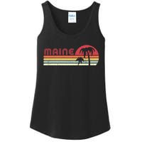 Maine Shirt. Retro Style ME, USA Ladies Essential Tank