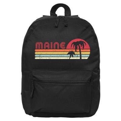 Maine Shirt. Retro Style ME, USA 16 in Basic Backpack