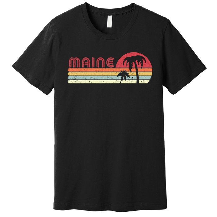 Maine Shirt. Retro Style ME, USA Premium T-Shirt