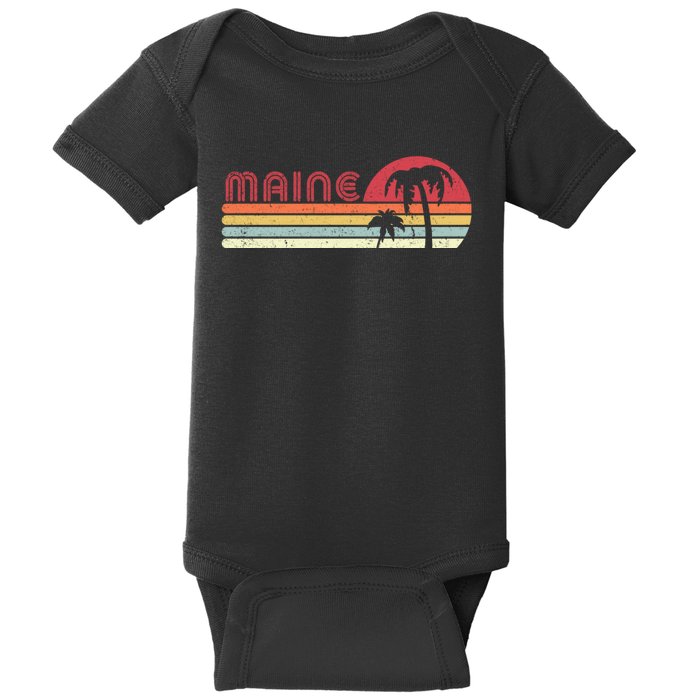 Maine Shirt. Retro Style ME, USA Baby Bodysuit