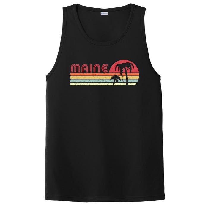 Maine Shirt. Retro Style ME, USA PosiCharge Competitor Tank