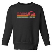 Maine Shirt. Retro Style ME, USA Toddler Sweatshirt