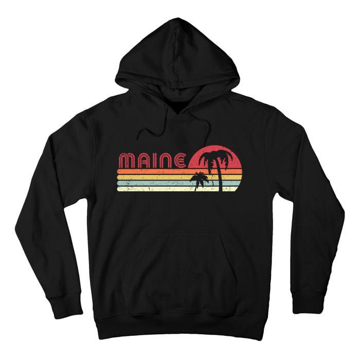 Maine Shirt. Retro Style ME, USA Tall Hoodie