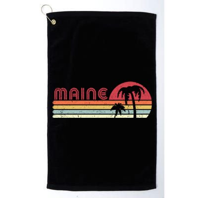 Maine Shirt. Retro Style ME, USA Platinum Collection Golf Towel