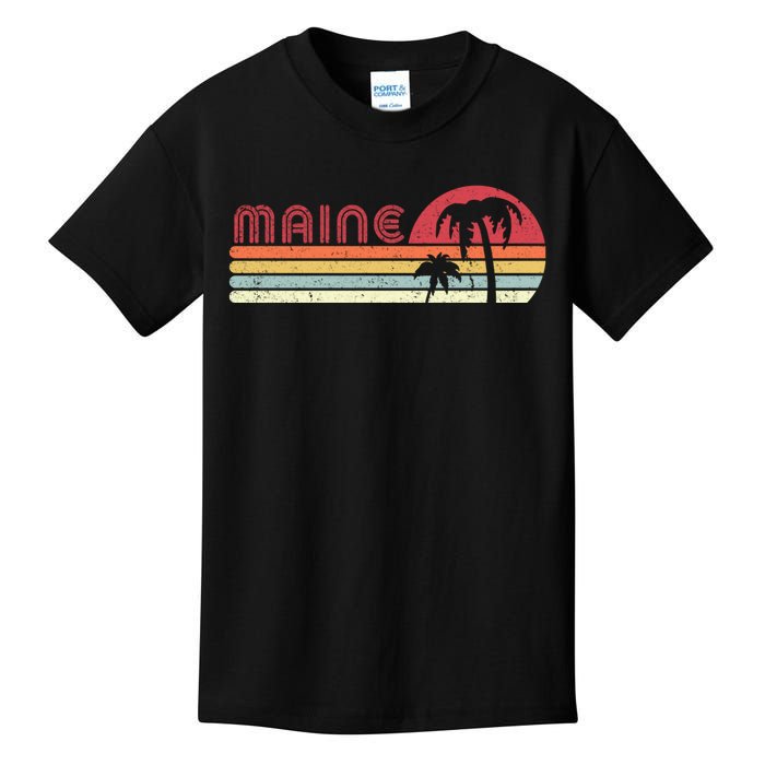 Maine Shirt. Retro Style ME, USA Kids T-Shirt