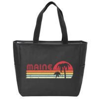 Maine Shirt. Retro Style ME, USA Zip Tote Bag