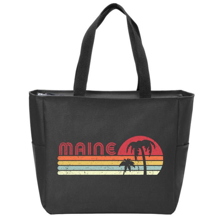 Maine Shirt. Retro Style ME, USA Zip Tote Bag