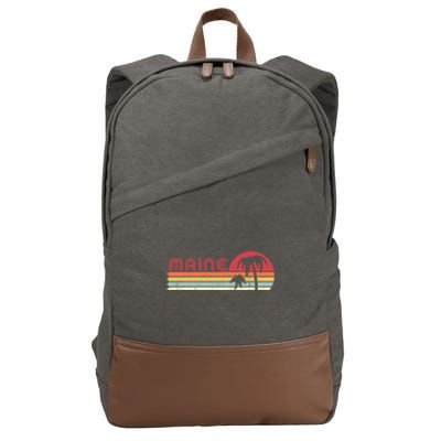 Maine Shirt. Retro Style ME, USA Cotton Canvas Backpack