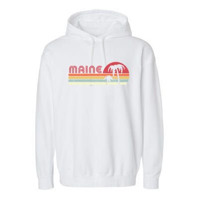 Maine Shirt. Retro Style ME, USA Garment-Dyed Fleece Hoodie