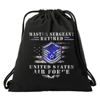 Master Sergeant Retired Military Retirement Drawstring Bag