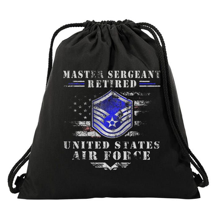 Master Sergeant Retired Military Retirement Drawstring Bag