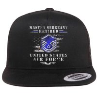 Master Sergeant Retired Military Retirement Flat Bill Trucker Hat