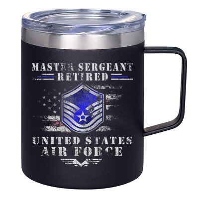 Master Sergeant Retired Military Retirement 12oz Stainless Steel Coffee Mug