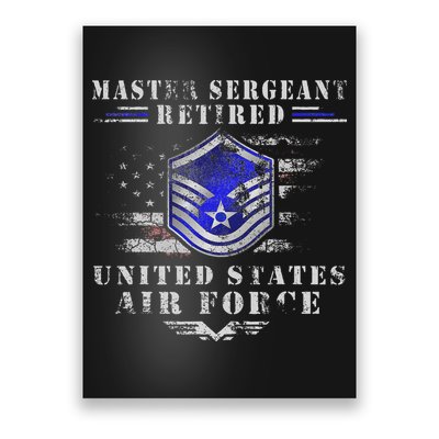 Master Sergeant Retired Military Retirement Poster
