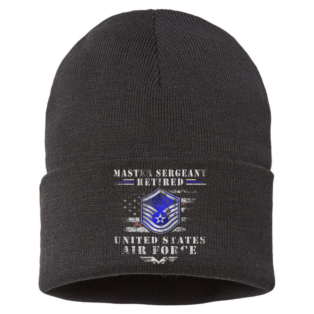 Master Sergeant Retired Military Retirement Sustainable Knit Beanie