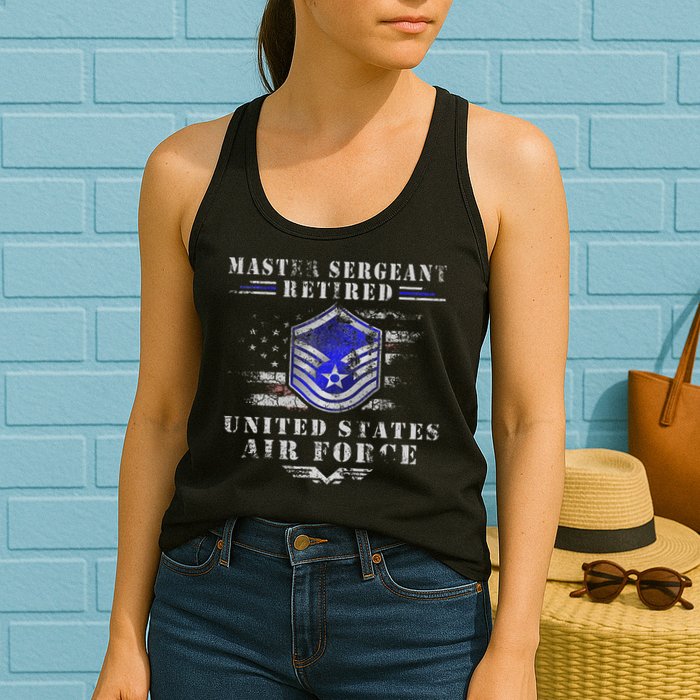 Master Sergeant Retired Military Retirement Womens Tank Top