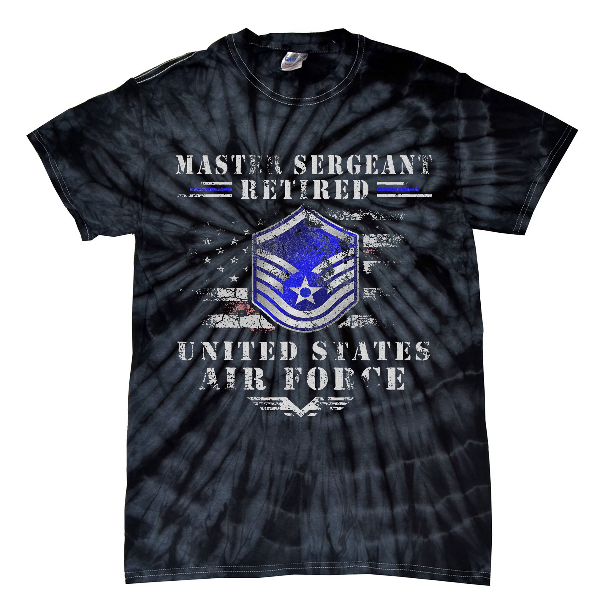 Master Sergeant Retired Military Retirement Tie-Dye T-Shirt