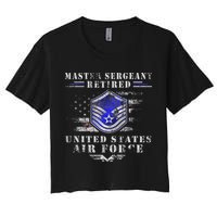 Master Sergeant Retired Military Retirement Women's Crop Top Tee