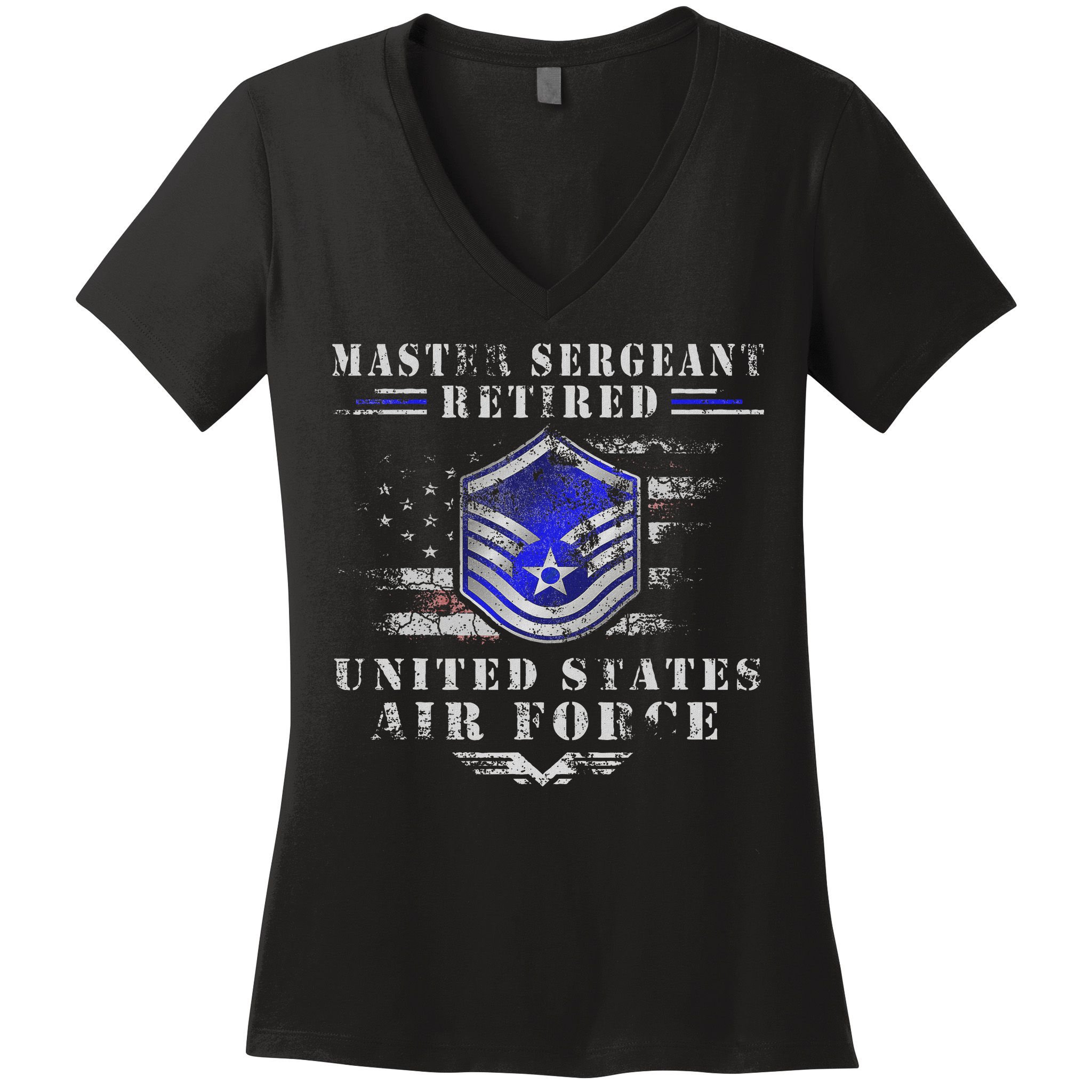 Master Sergeant Retired Military Retirement Women's V-Neck T-Shirt