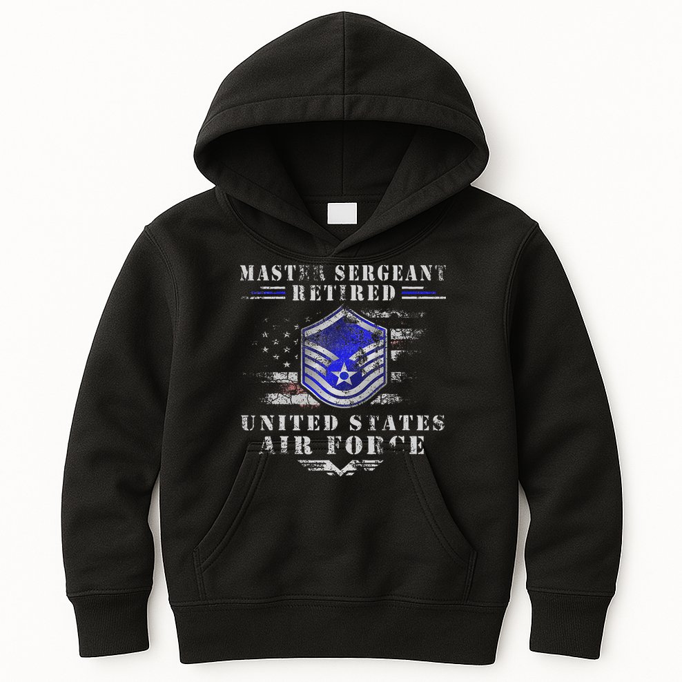 Master Sergeant Retired Military Retirement Kids Hoodie