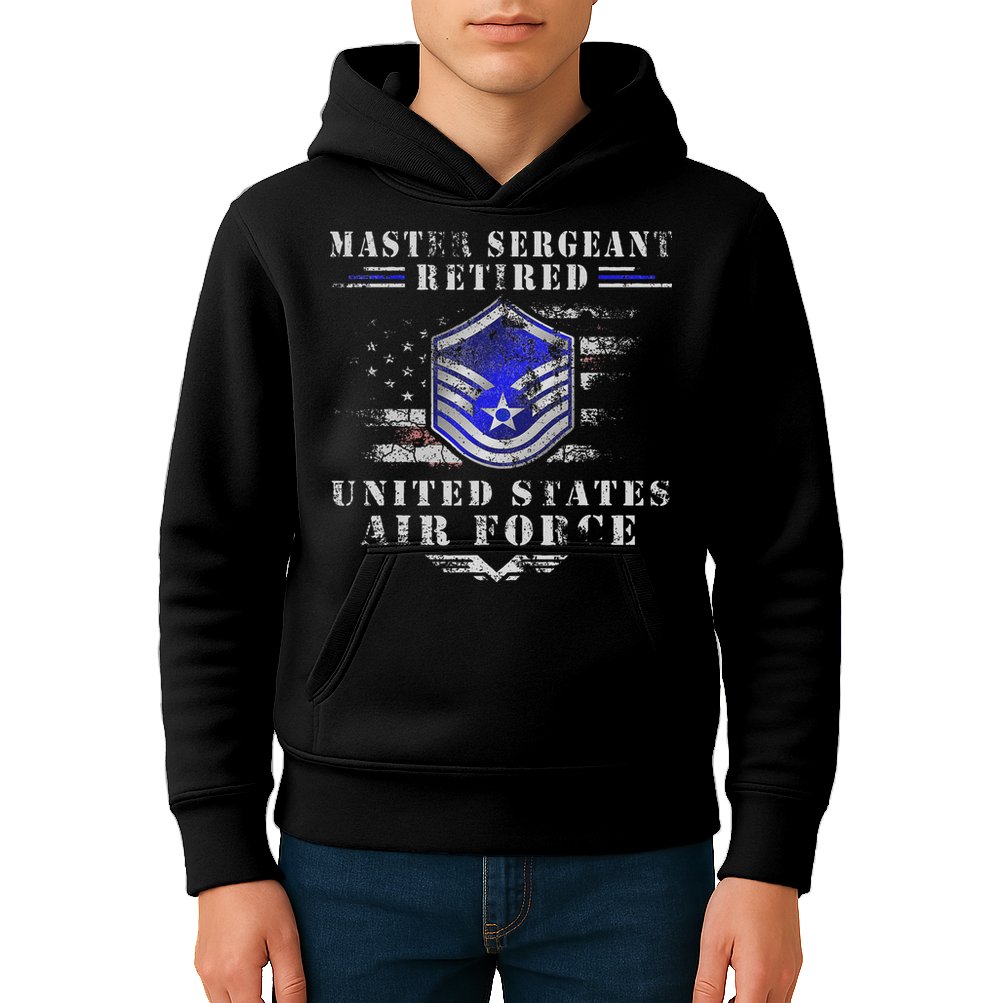 Master Sergeant Retired Military Retirement Kids Hoodie