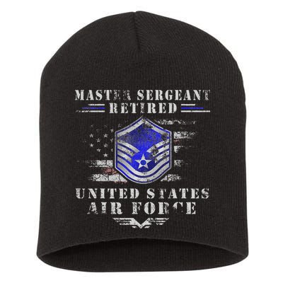 Master Sergeant Retired Military Retirement Short Acrylic Beanie
