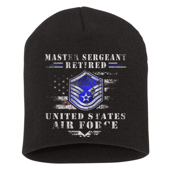 Master Sergeant Retired Military Retirement Short Acrylic Beanie