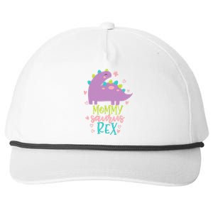 Mommy Saurus Rex Funny Dinosaur for Wo and Moms Snapback Five-Panel Rope Hat