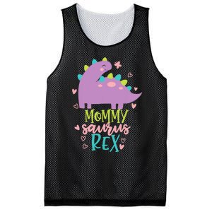 Mommy Saurus Rex Funny Dinosaur for Wo and Moms Mesh Reversible Basketball Jersey Tank