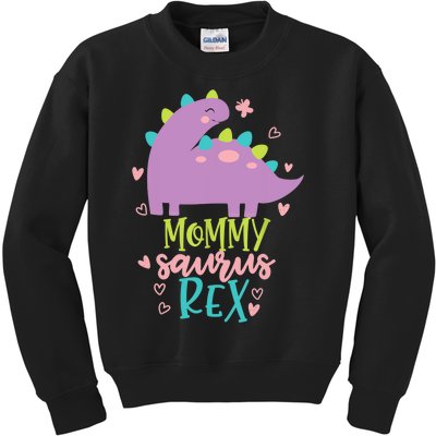 Mommy Saurus Rex Funny Dinosaur for Wo and Moms Kids Sweatshirt