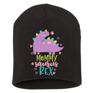 Mommy Saurus Rex Funny Dinosaur for Wo and Moms Short Acrylic Beanie