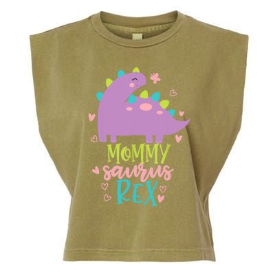 Mommy Saurus Rex Funny Dinosaur for Wo and Moms Garment-Dyed Women's Muscle Tee