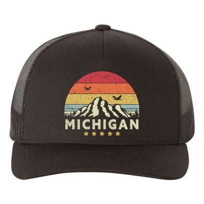 Michigan Shirt. Retro Style MI, USA Yupoong Adult 5-Panel Trucker Hat