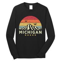 Michigan Shirt. Retro Style MI, USA Long Sleeve Shirt