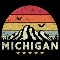 Michigan Shirt. Retro Style MI, USA Long Sleeve Shirt