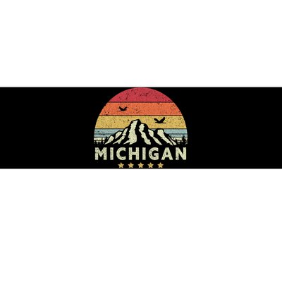 Michigan Shirt. Retro Style MI, USA Bumper Sticker