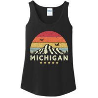 Michigan Shirt. Retro Style MI, USA Ladies Essential Tank