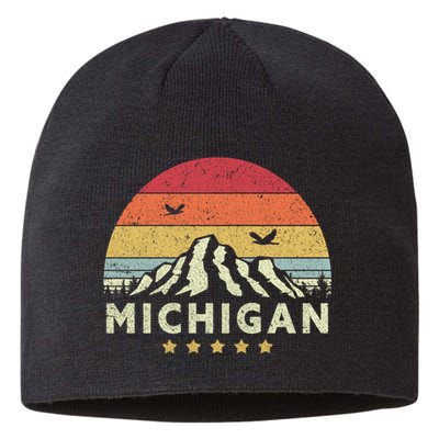 Michigan Shirt. Retro Style MI, USA Sustainable Beanie