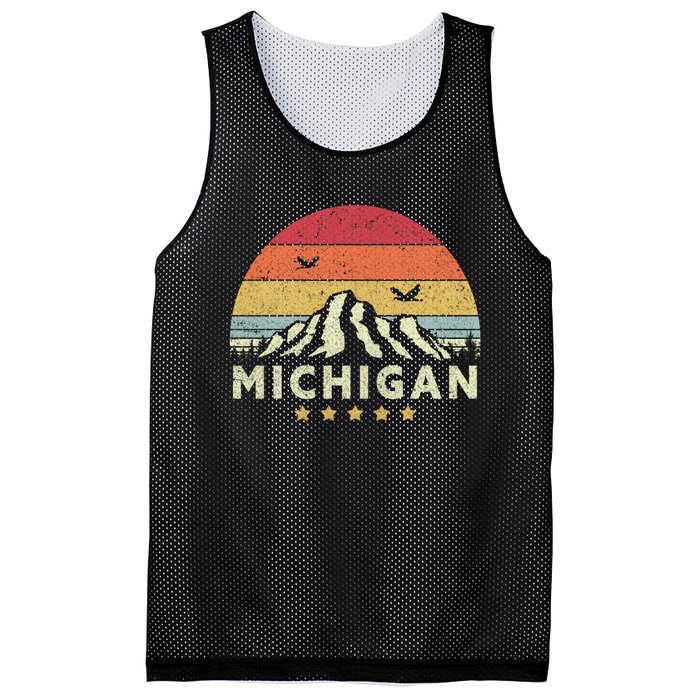 Michigan Shirt. Retro Style MI, USA Mesh Reversible Basketball Jersey Tank