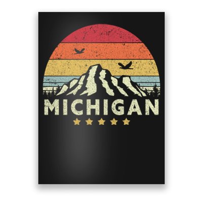 Michigan Shirt. Retro Style MI, USA Poster